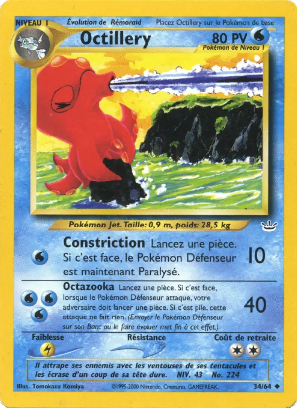 Carte Pokémon Octillery de l'extension Neo Revelation