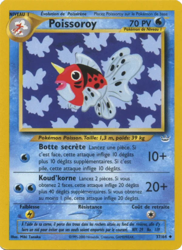 Carte Pokémon Poissoroy de l'extension Neo Revelation
