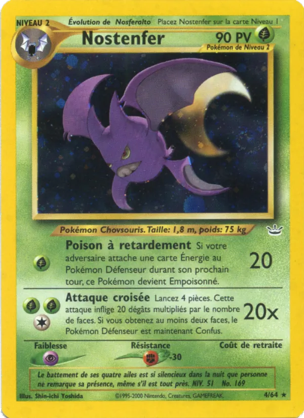 Carte Pokémon Nostenfer de l'extension Neo Revelation
