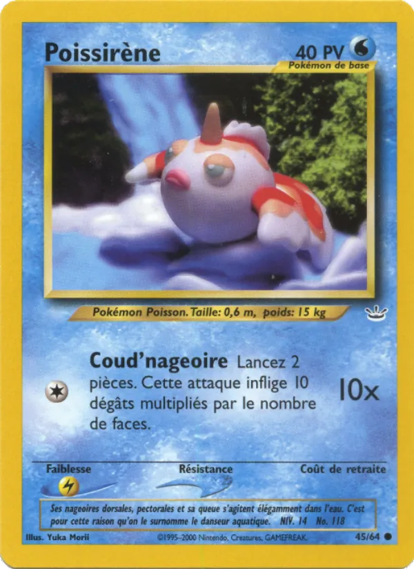 Carte Pokémon Poissirène de l'extension Neo Revelation