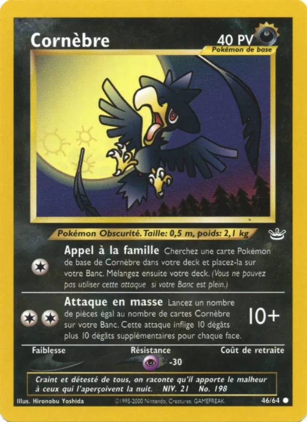 Carte Pokémon Cornèbre de l'extension Neo Revelation