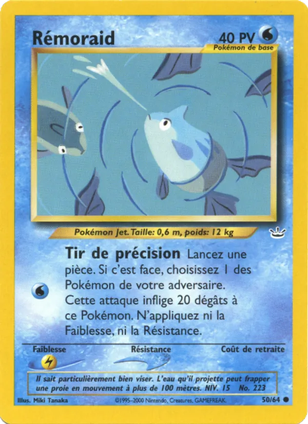 Carte Pokémon Rémoraid de l'extension Neo Revelation