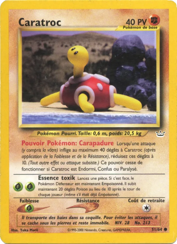Carte Pokémon Caratroc de l'extension Neo Revelation