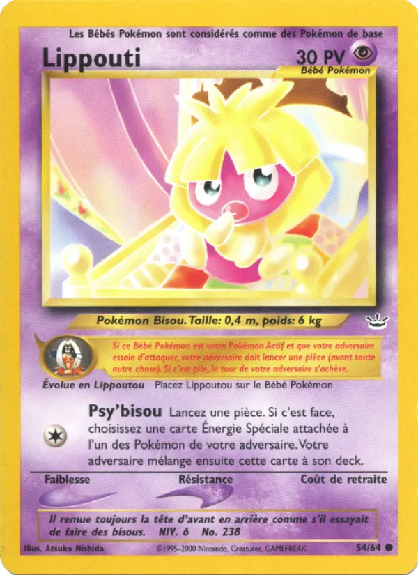 Carte Pokémon Lippouti de l'extension Neo Revelation