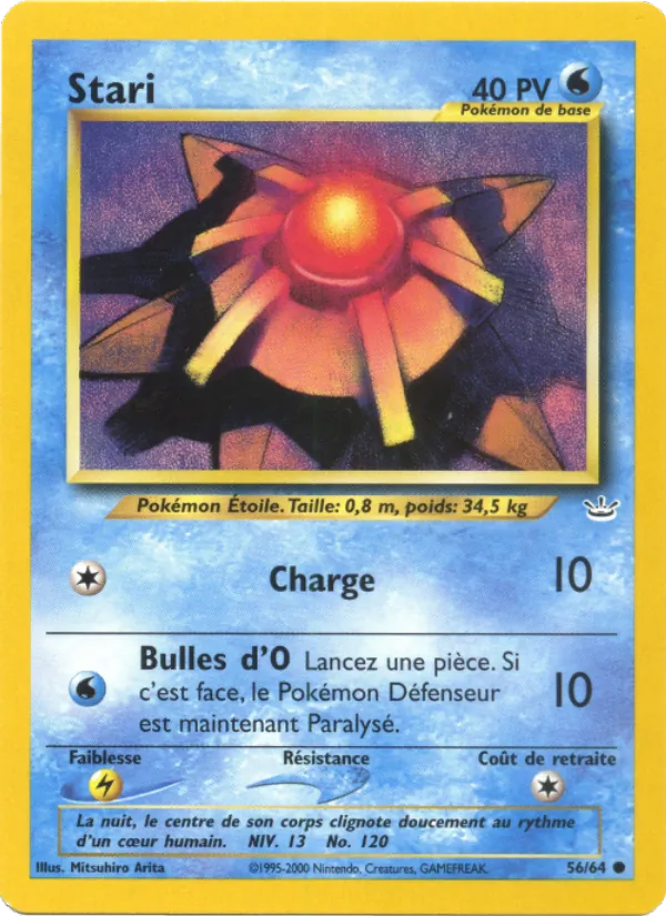 Carte Pokémon Stari de l'extension Neo Revelation