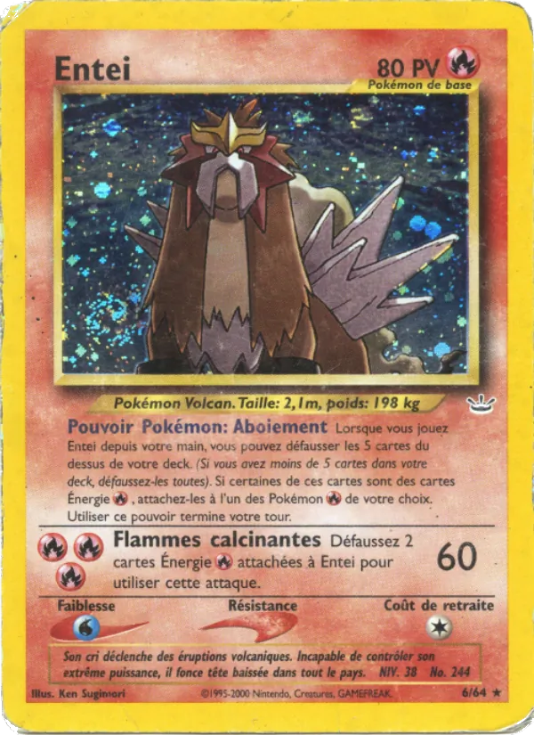 Carte Pokémon Entei de l'extension Neo Revelation
