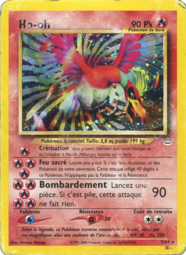 Carte Pokémon Ho-oh de l'extension Neo Revelation