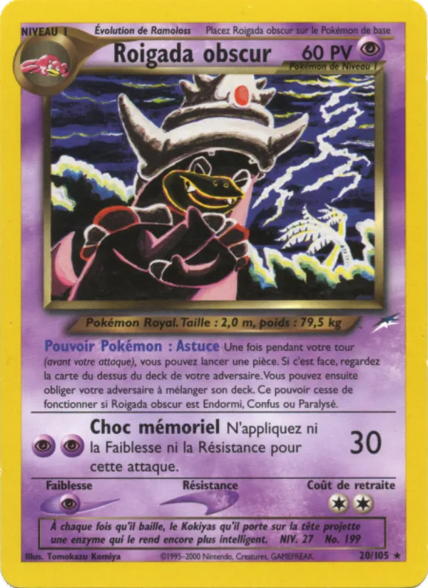 Carte Pokémon Roigada obscur de l'extension Neo Destiny
