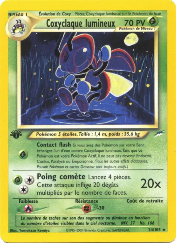 Carte Pokémon Coxyclaque lumineux de l'extension Neo Destiny