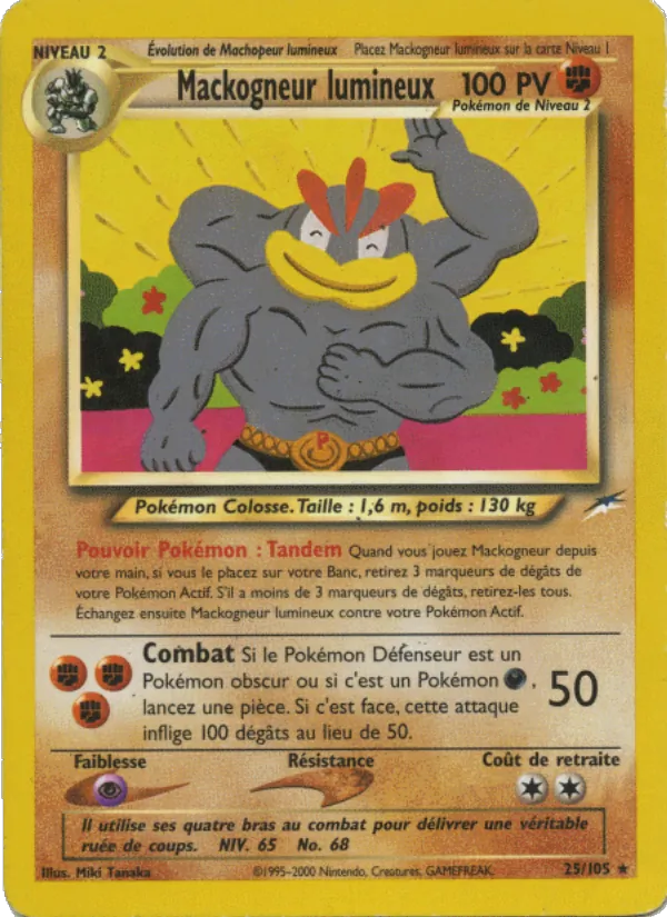 Carte Pokémon Mackogneur lumineux de l'extension Neo Destiny