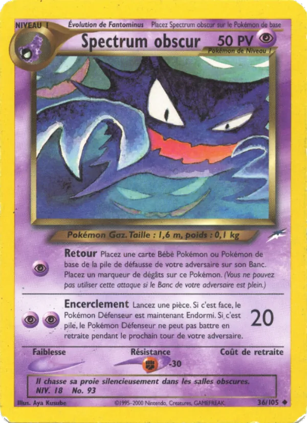 Carte Pokémon Spectrum obscur de l'extension Neo Destiny