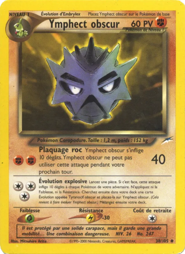 Carte Pokémon Ymphect obscur de l'extension Neo Destiny
