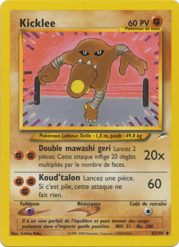 Carte Pokémon Kicklee de l'extension Neo Destiny