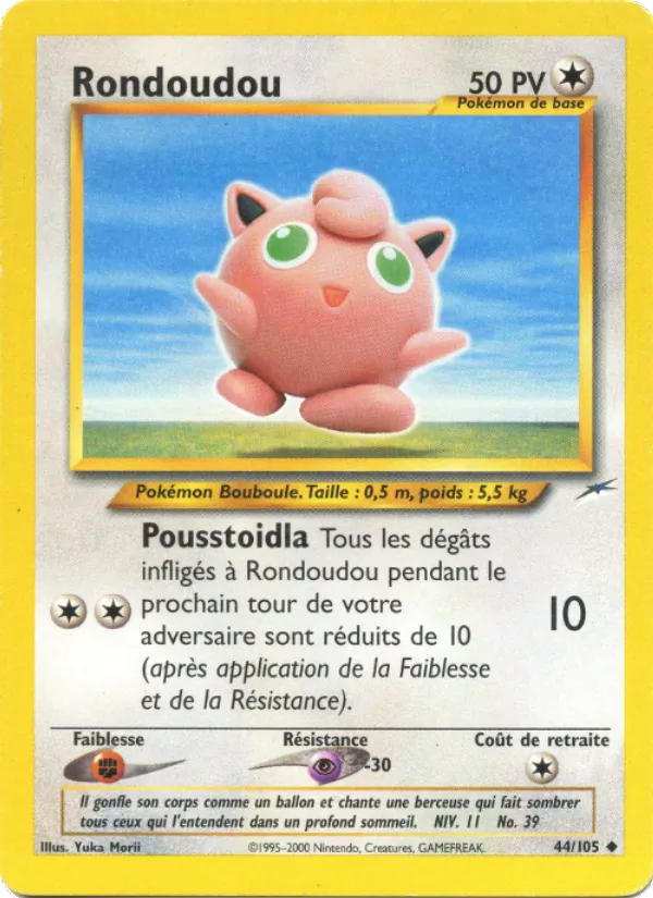 Carte Pokémon Rondoudou de l'extension Neo Destiny
