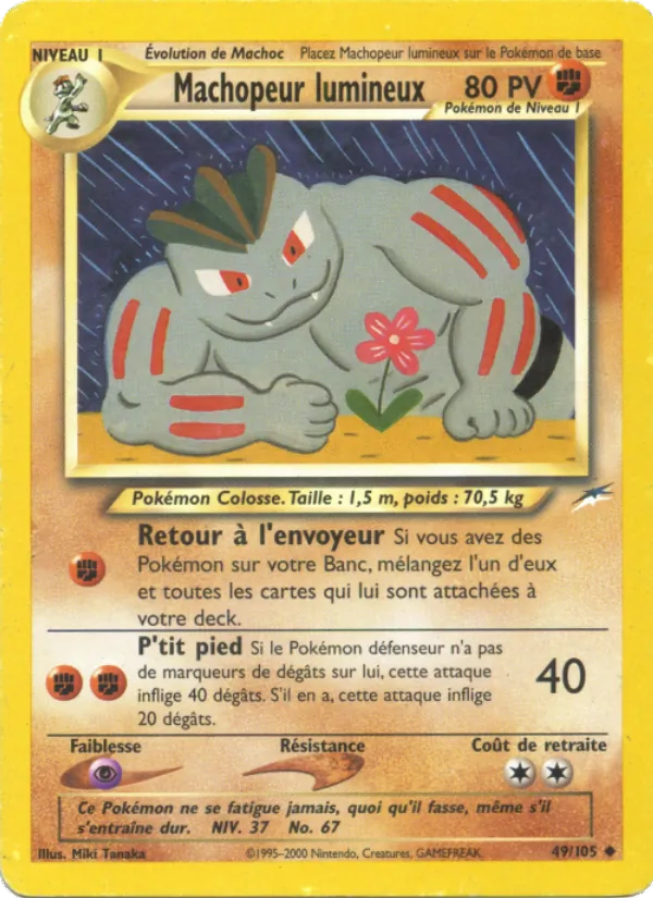 Carte Pokémon Machopeur lumineux de l'extension Neo Destiny