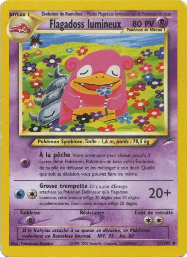 Carte Pokémon Flagadoss lumineux de l'extension Neo Destiny