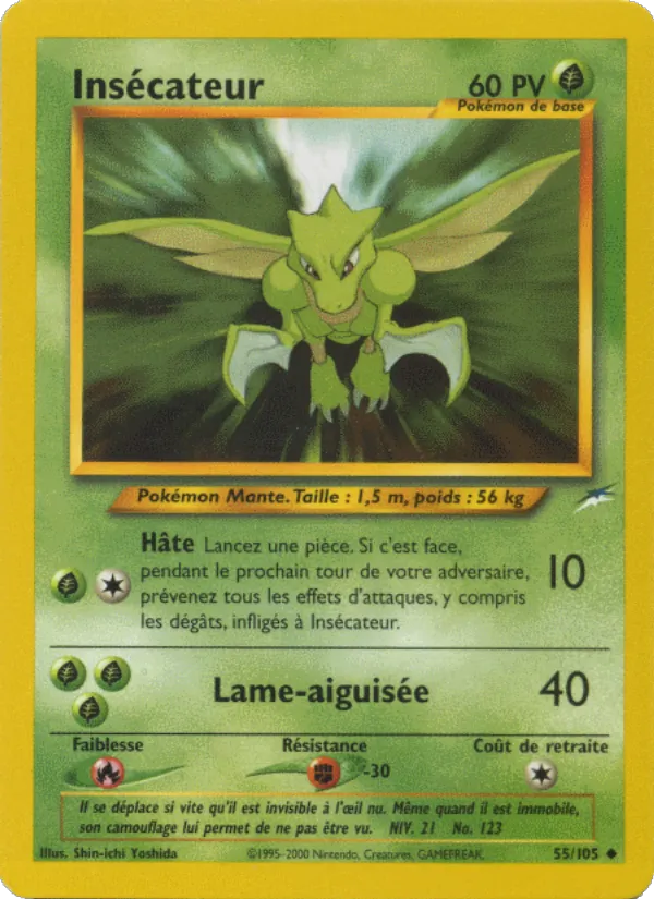 Carte Pokémon Insécateur de l'extension Neo Destiny