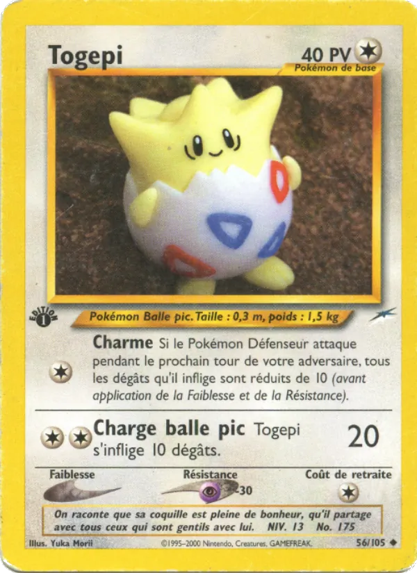 Carte Pokémon Togepi de l'extension Neo Destiny