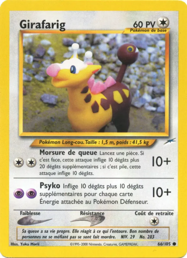 Carte Pokémon Girafarig de l'extension Neo Destiny
