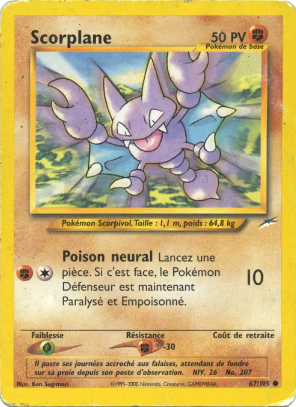 Carte Pokémon Scorplane de l'extension Neo Destiny