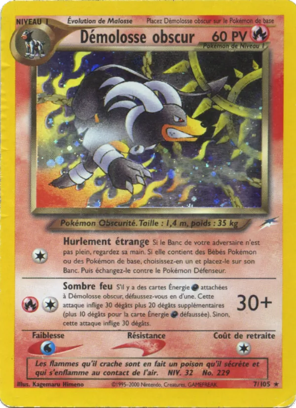Carte Pokémon Démolosse obscur de l'extension Neo Destiny