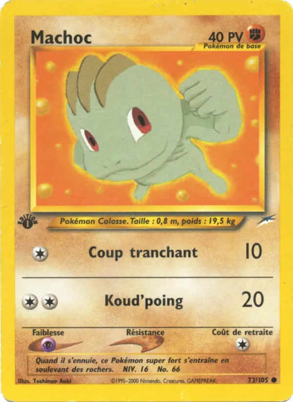 Carte Pokémon Machoc de l'extension Neo Destiny