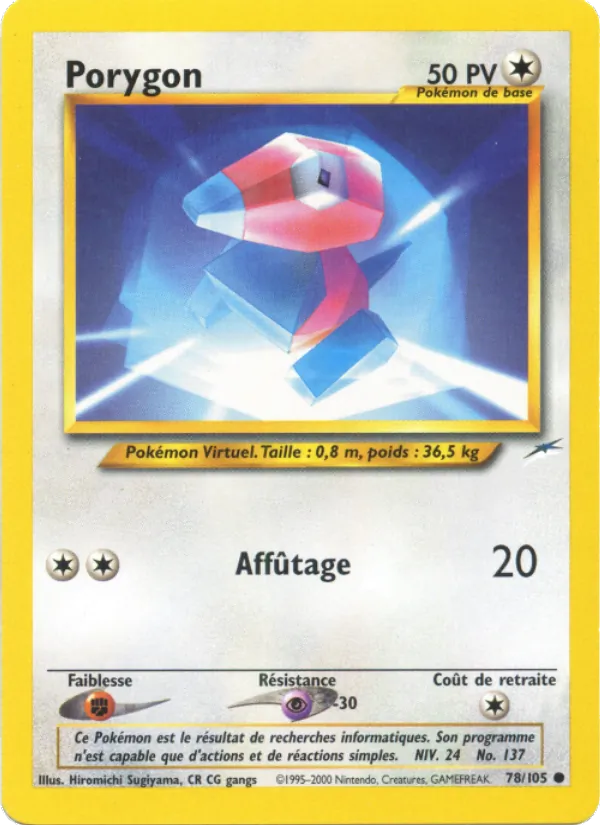 Carte Pokémon Porygon de l'extension Neo Destiny