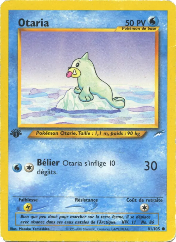 Carte Pokémon Otaria de l'extension Neo Destiny