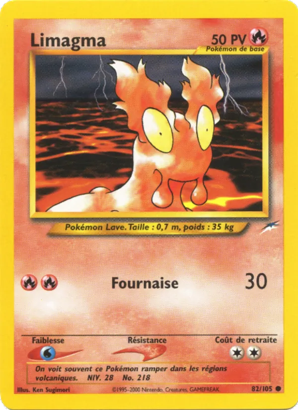 Carte Pokémon Limagma de l'extension Neo Destiny