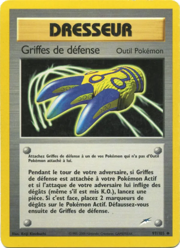 Carte Pokémon Griffes de défense de l'extension Neo Destiny