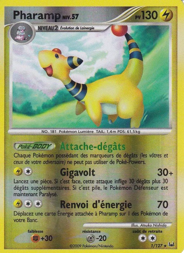 Carte Pokémon Pharamp de l'extension Platine