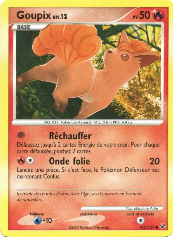 Carte Pokémon Goupix de l'extension Platine