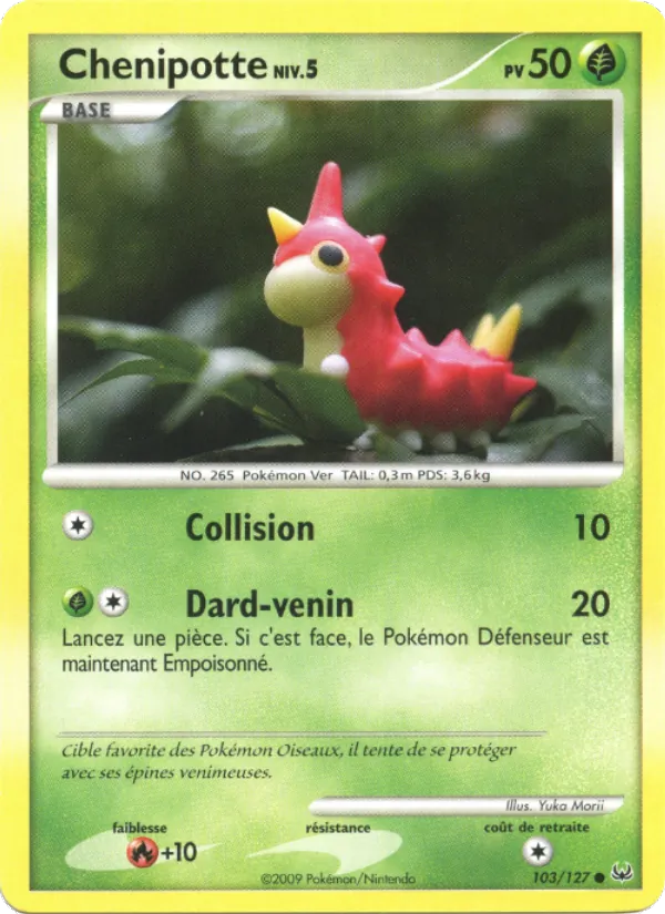Carte Pokémon Chenipotte de l'extension Platine