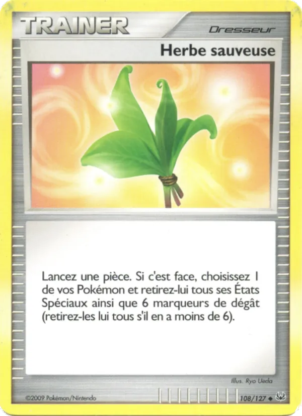 Carte Pokémon Herbe sauveuse de l'extension Platine