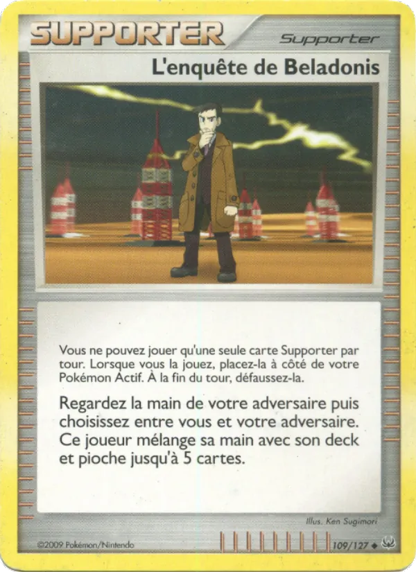 Carte Pokémon L'enquête de Beladonis de l'extension Platine