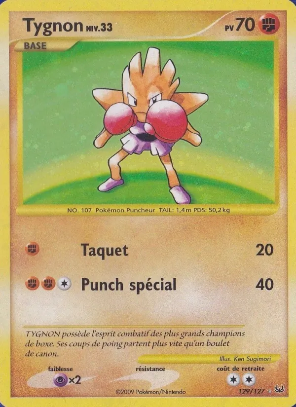 Carte Pokémon Tygnon de l'extension Platine