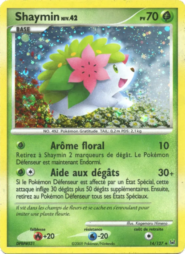 Carte Pokémon Shaymin de l'extension Platine