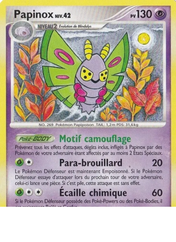 Carte Pokémon Papinox de l'extension Platine