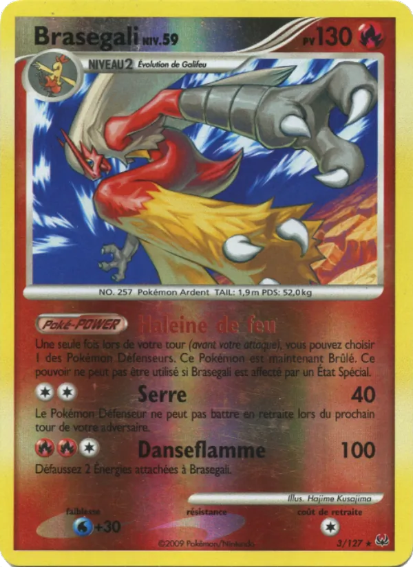 Carte Pokémon Braségali de l'extension Platine