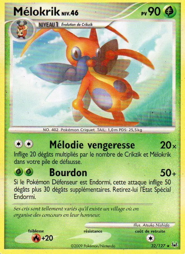 Carte Pokémon Mélokrik de l'extension Platine