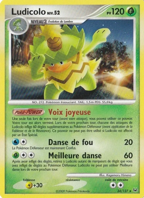 Carte Pokémon Ludicolo de l'extension Platine