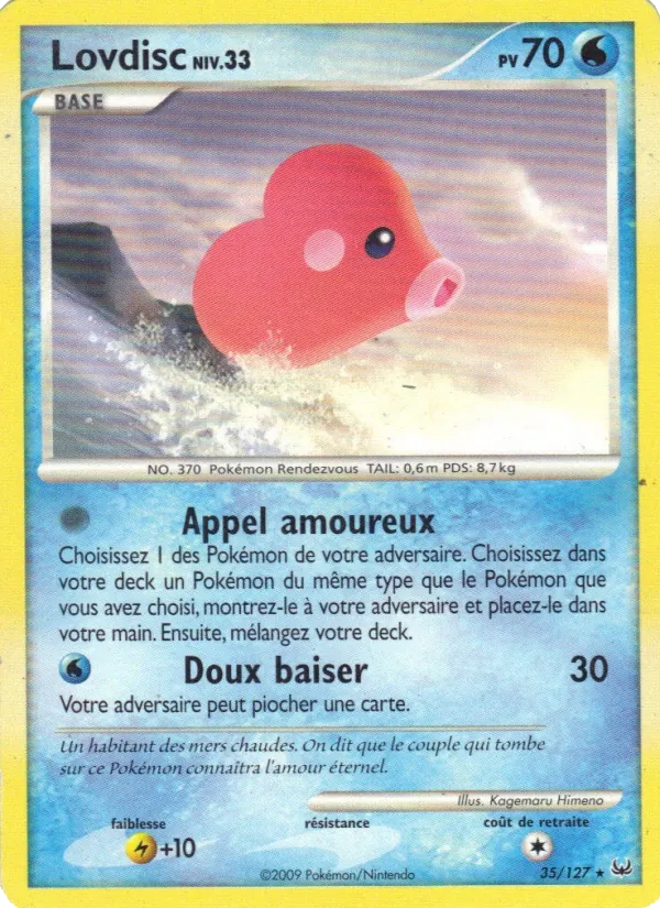 Carte Pokémon Lovdisc de l'extension Platine