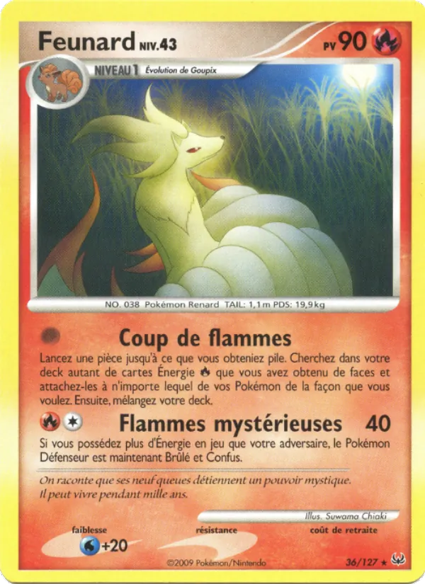 Carte Pokémon Feunard de l'extension Platine