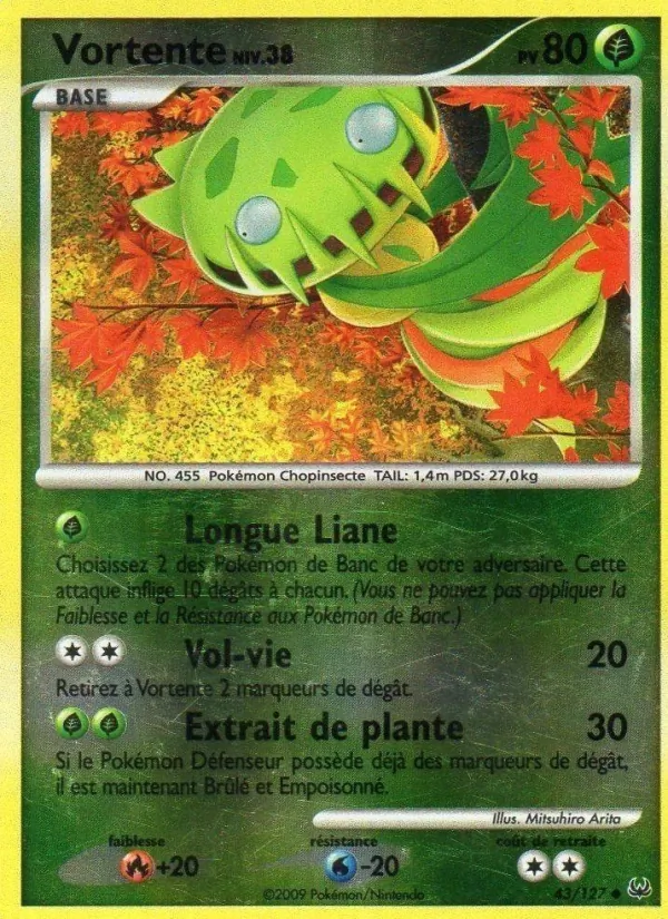 Carte Pokémon Vortente de l'extension Platine