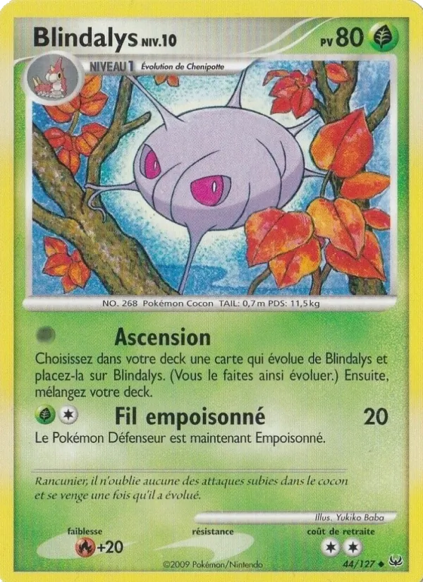 Carte Pokémon Blindalys de l'extension Platine