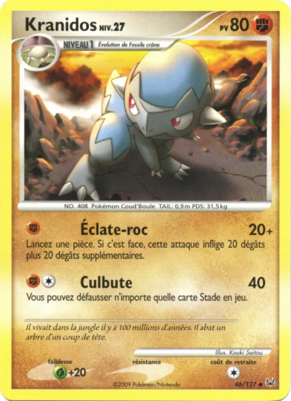 Carte Pokémon Kranidos de l'extension Platine