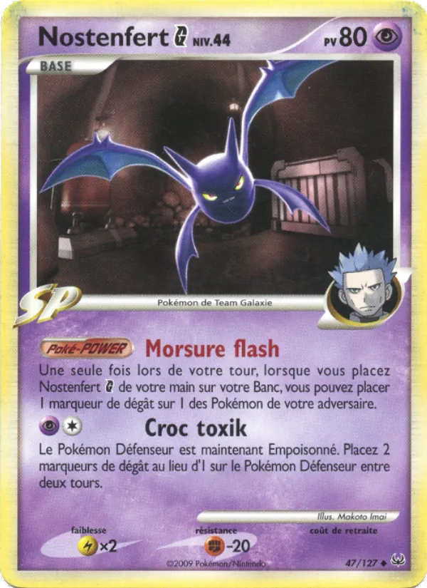 Carte Pokémon Nostenfert G de l'extension Platine