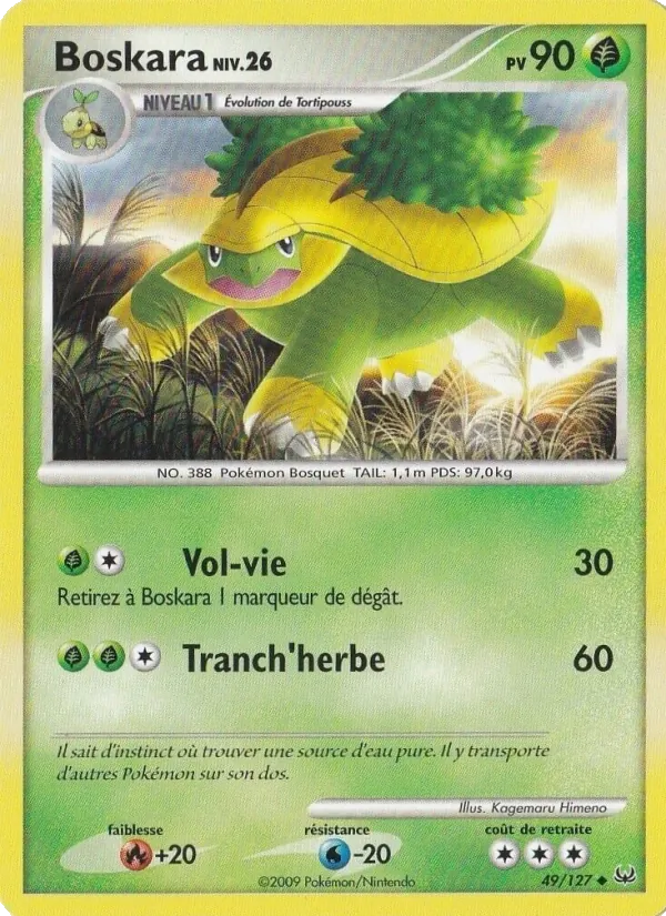 Carte Pokémon Boskara de l'extension Platine