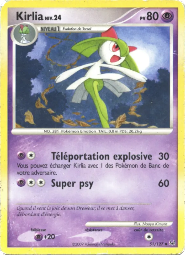 Carte Pokémon Kirlia de l'extension Platine