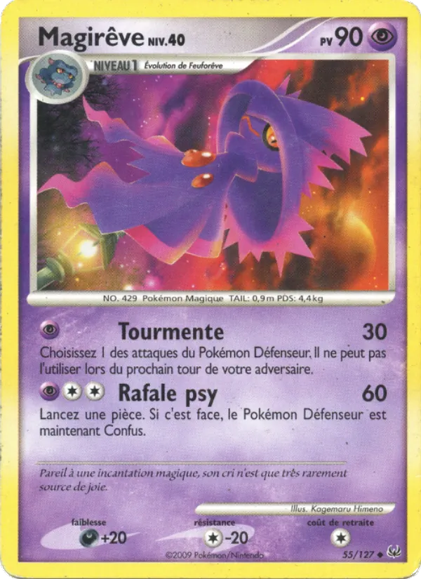 Carte Pokémon Magirêve de l'extension Platine